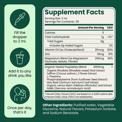 Rhodiola Rosea Drops - 2,000mg Herbal Blend
